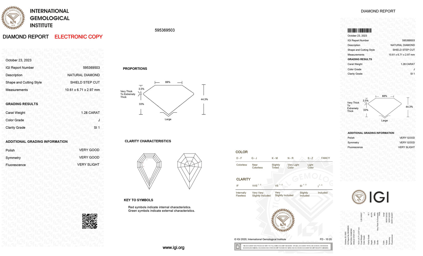 Carat Shield Shape Loose Natural Diamond