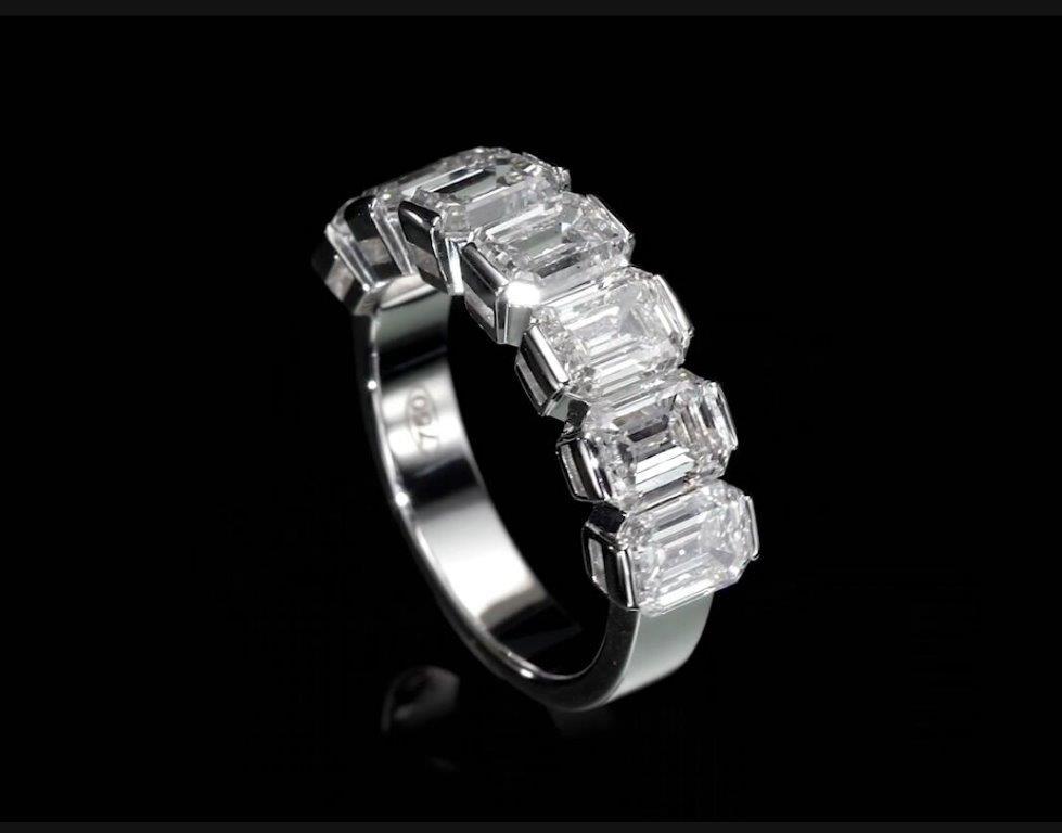 18K White Gold Statement Ring With 5.12 TCW Natural Diamond