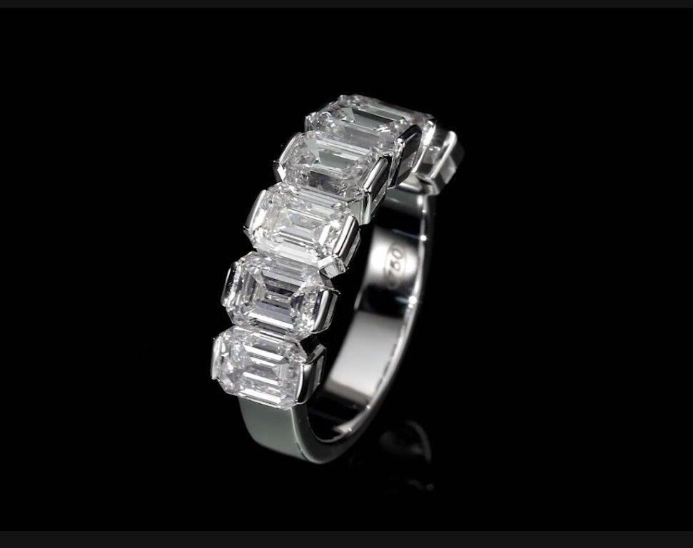 18K White Gold Statement Ring With 5.12 TCW Natural Diamond