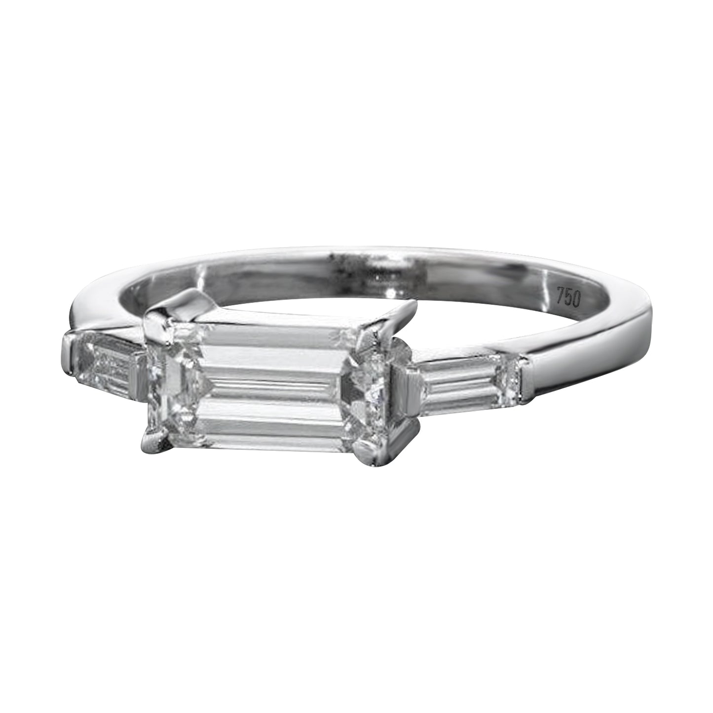 18K White Gold Solitaire Ring With 1.19 TCW Natural Diamond