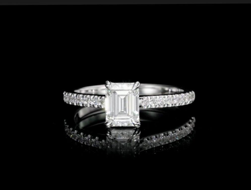 18K White Gold Engagement Ring With 2.14 TCW Natural Diamonds