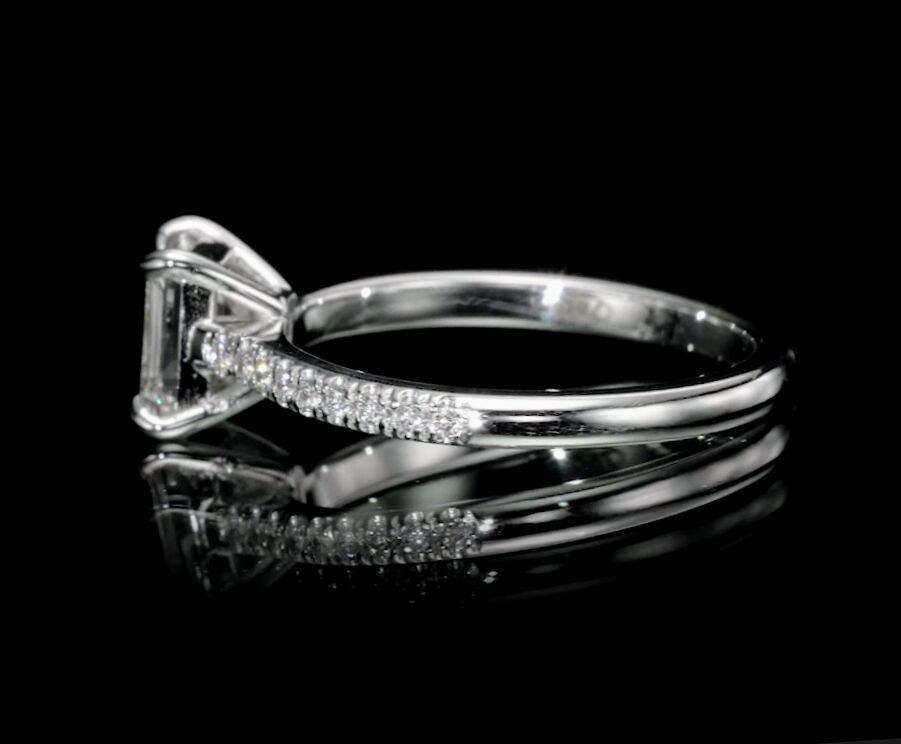 18K White Gold Engagement Ring With 2.14 TCW Natural Diamonds