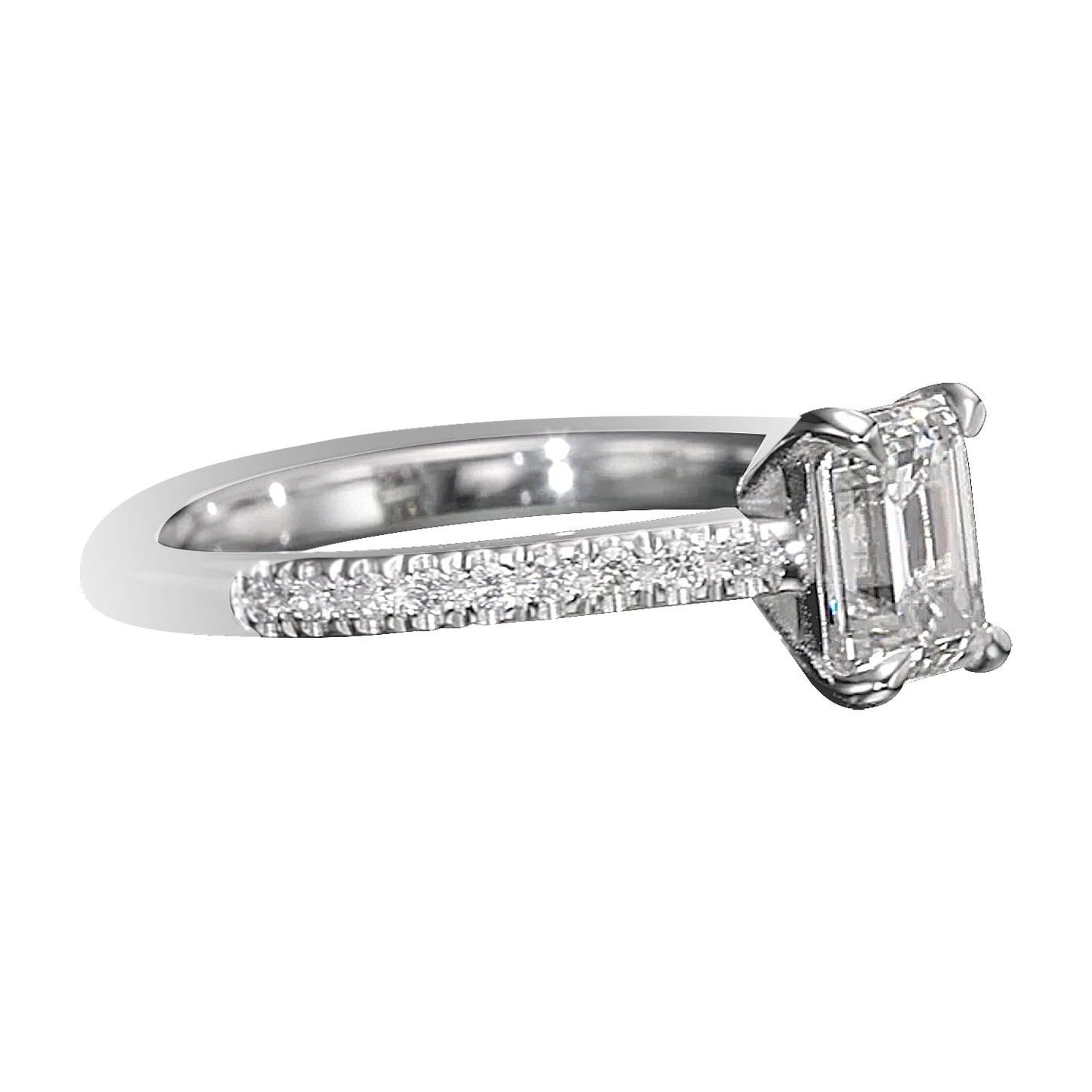 18K White Gold Engagement Ring With 2.14 TCW Natural Diamonds