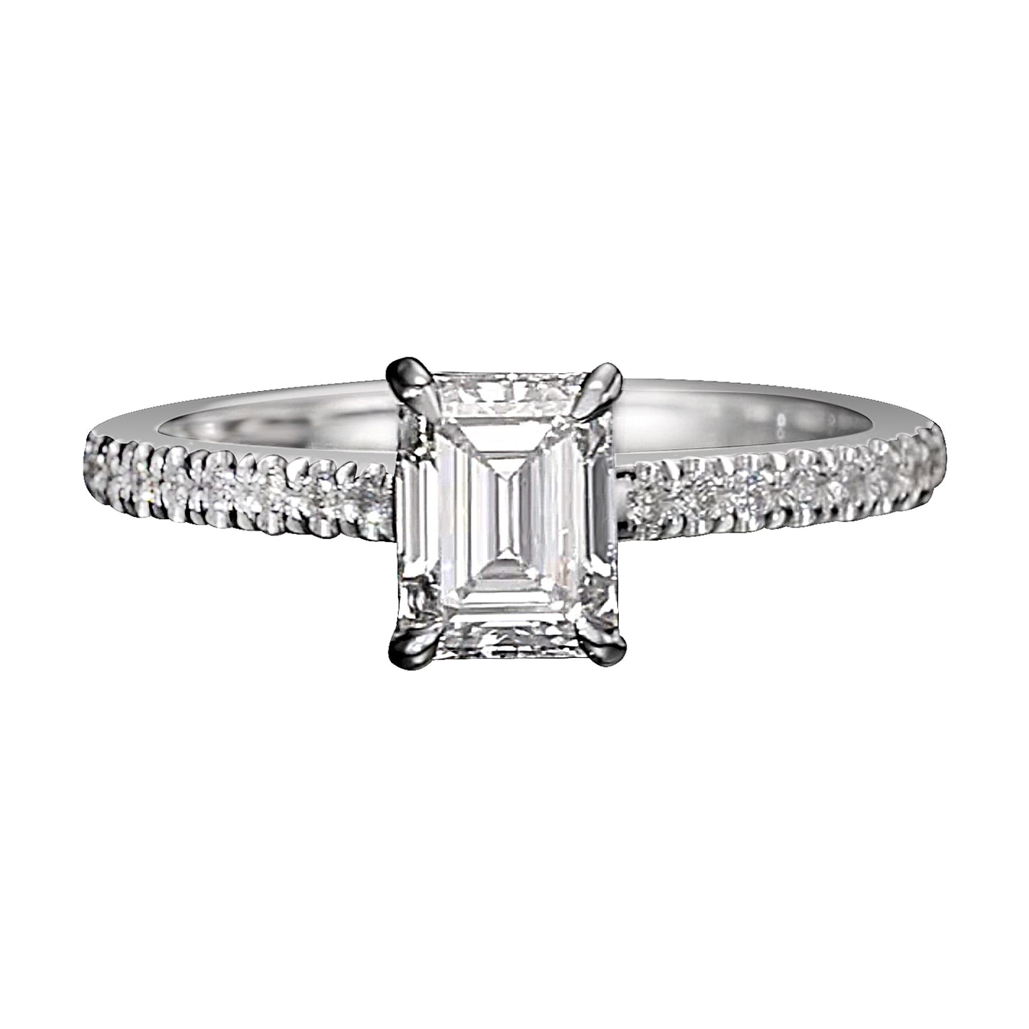 18K White Gold Engagement Ring With 2.14 TCW Natural Diamonds