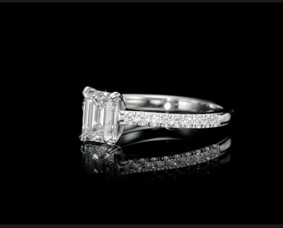 18K White Gold Engagement Ring With 2.14 TCW Natural Diamonds