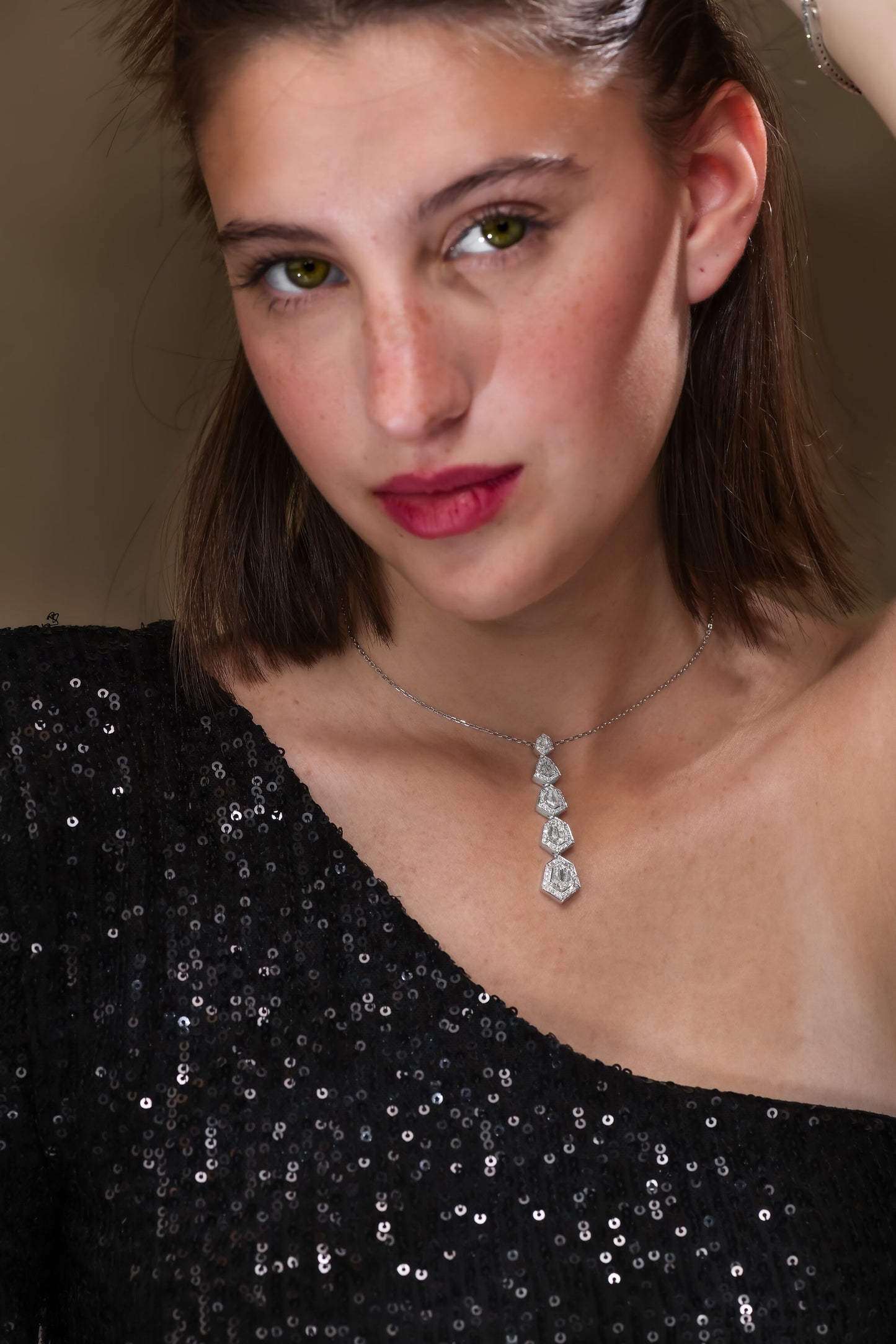 18K White Gold Pendant Necklace With 3.00 TCW Natural Diamond