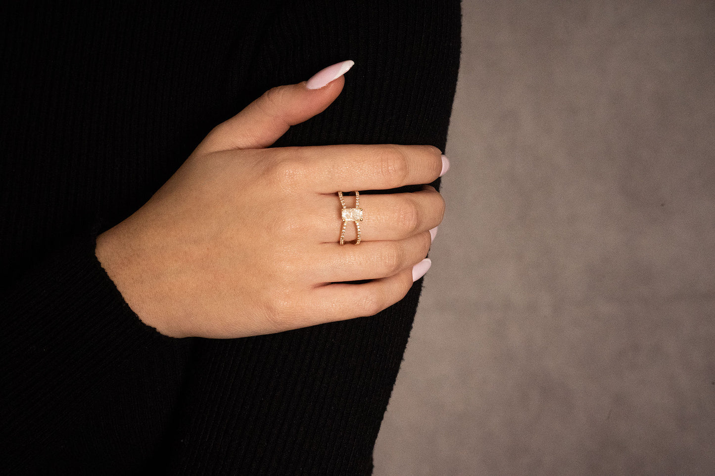 18K Rose Gold Engagement Ring With 1.42 TCW Natural Diamond