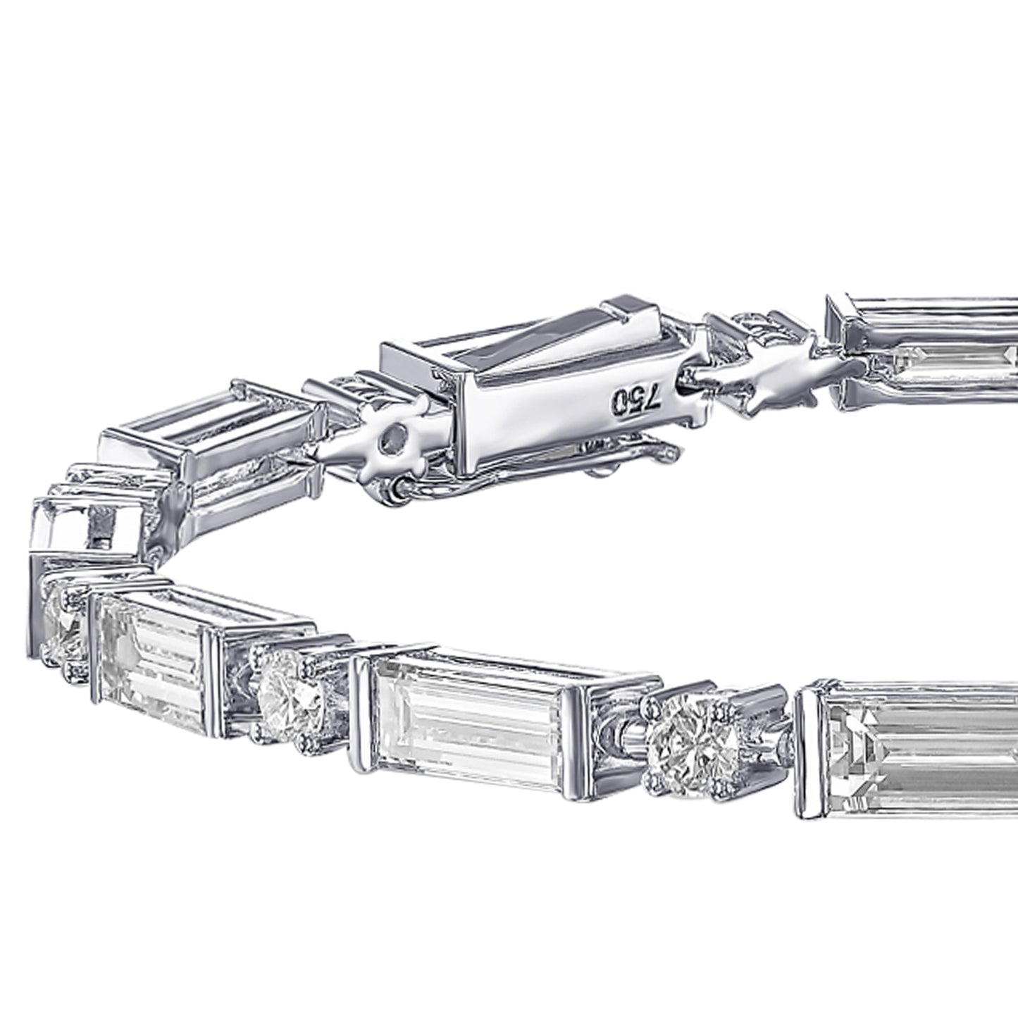 18K White Gold Tennis Bracelet With 6.26 TCW Natural Diamond