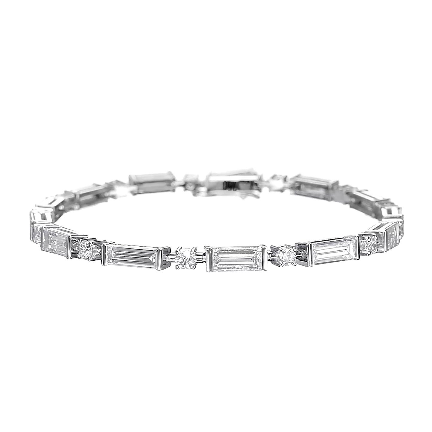 18K White Gold Tennis Bracelet With 6.26 TCW Natural Diamond