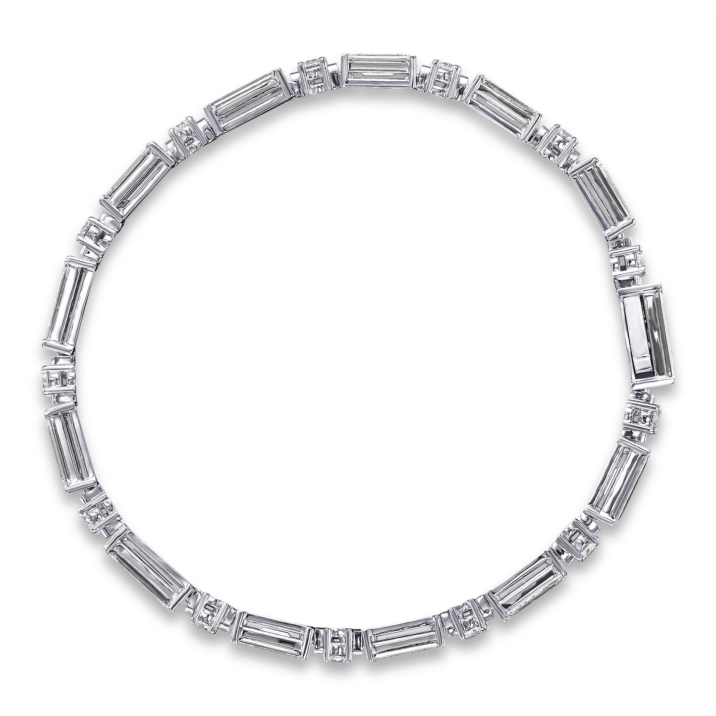 18K White Gold Tennis Bracelet With 6.26 TCW Natural Diamond