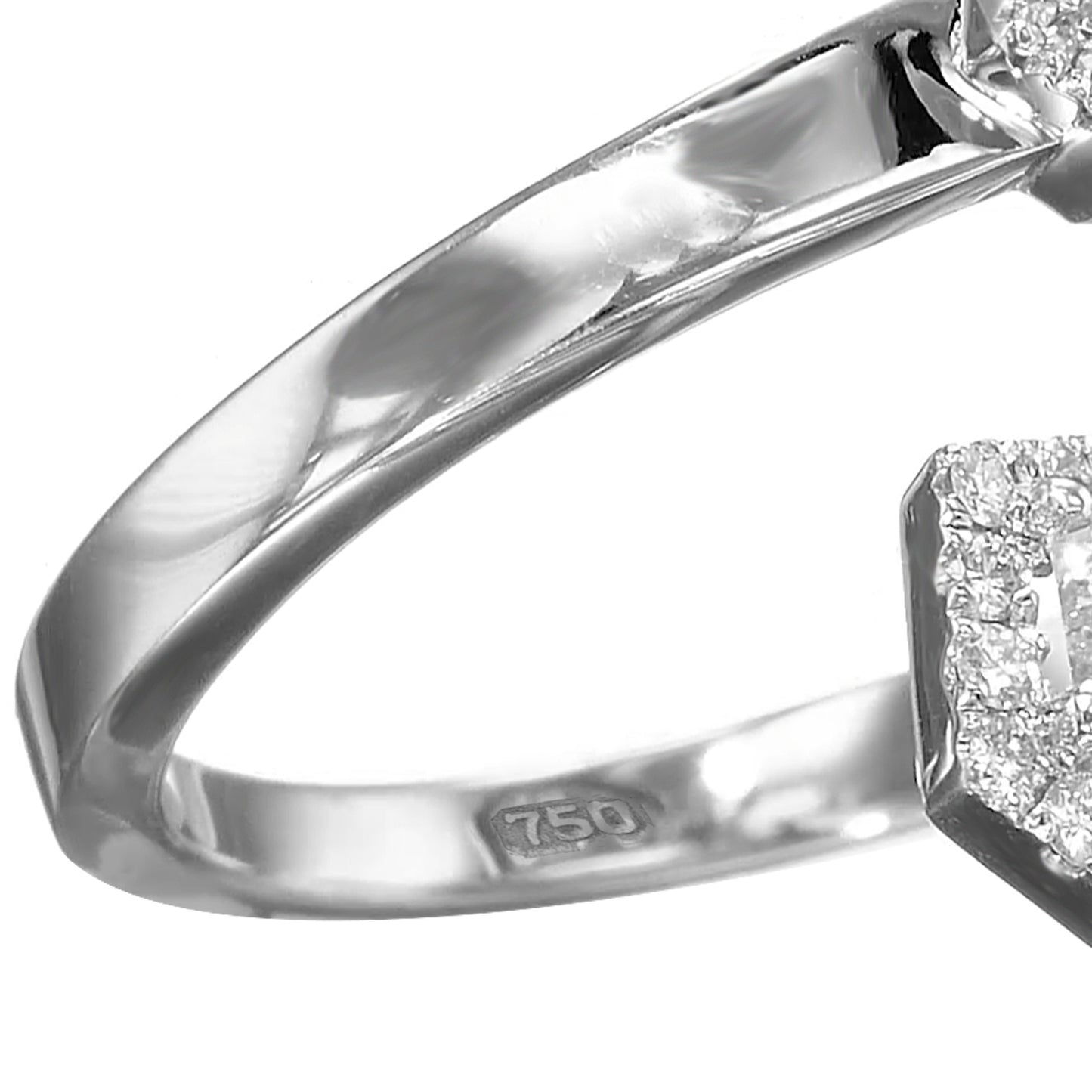 18K White Gold Wrap Around Ring With 1.35 TCW Natural Diamond