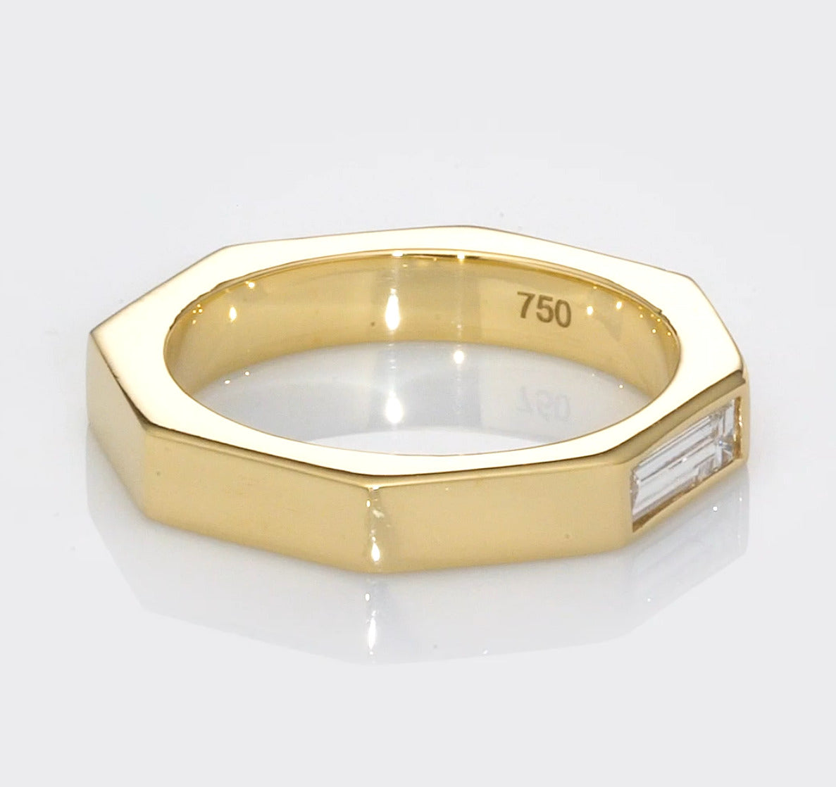 18K Yellow Gold Solitaire Ring With 0.28 TCW Natural Diamond