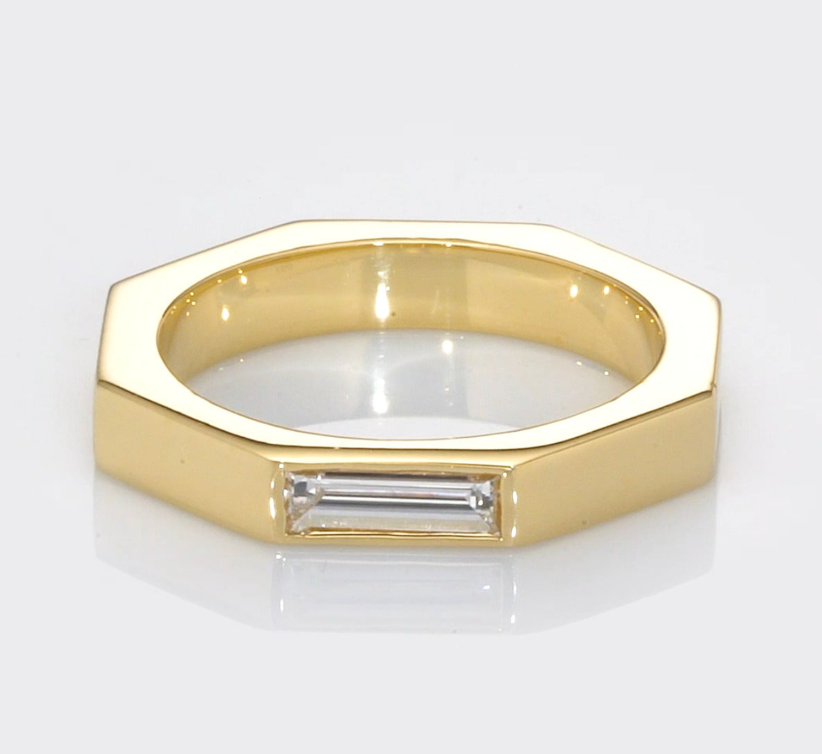 18K Yellow Gold Solitaire Ring With 0.28 TCW Natural Diamond
