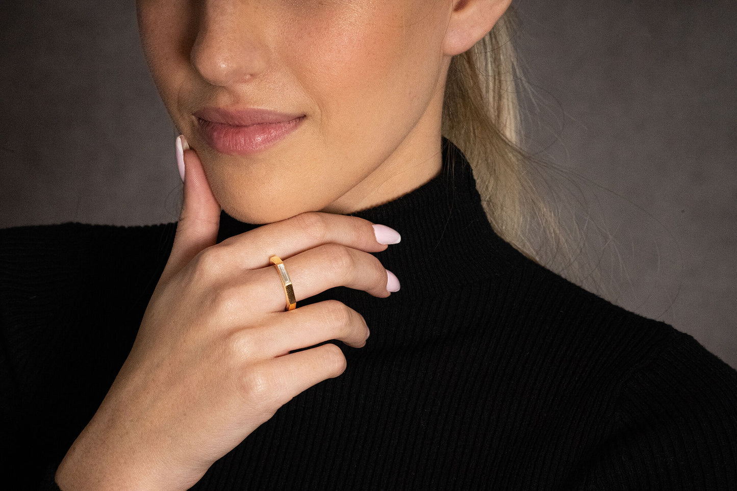 18K Yellow Gold Solitaire Ring With 0.28 TCW Natural Diamond