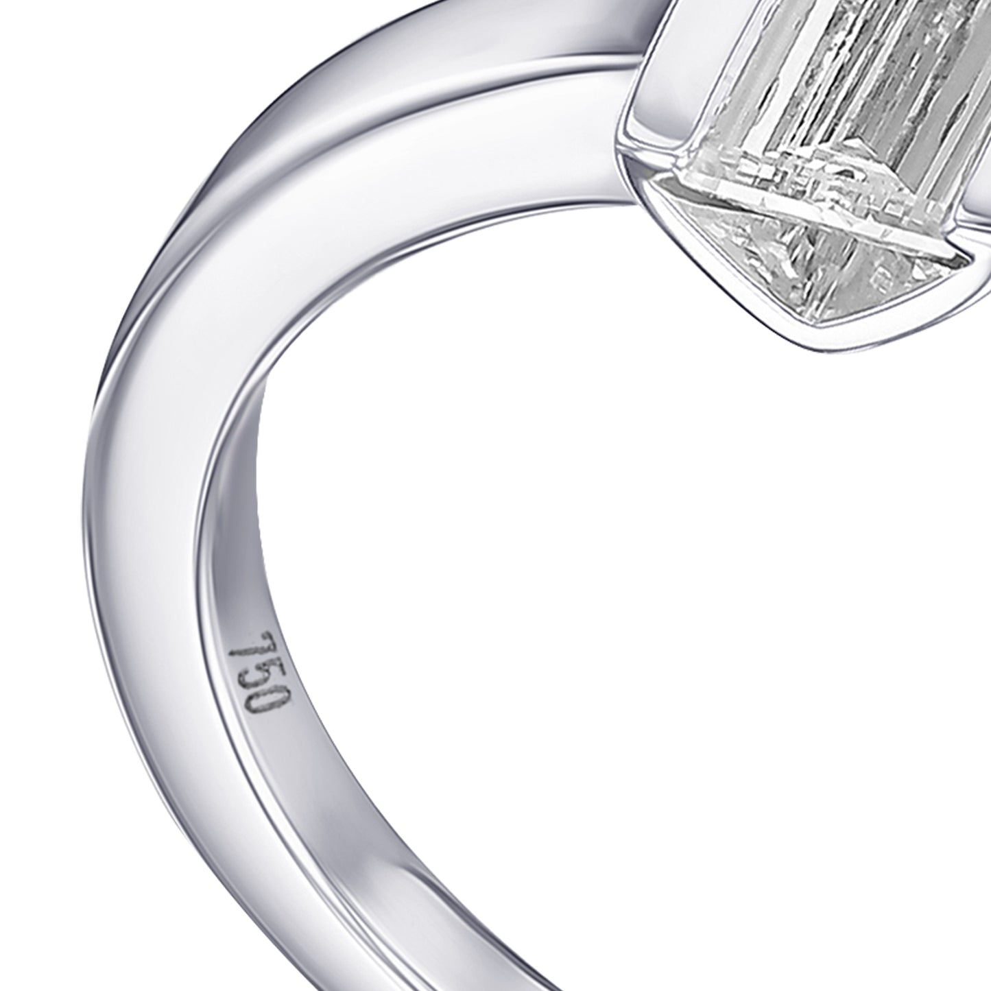 18K White Gold Solitatire Ring With 0.58 TCW Natural Diamond