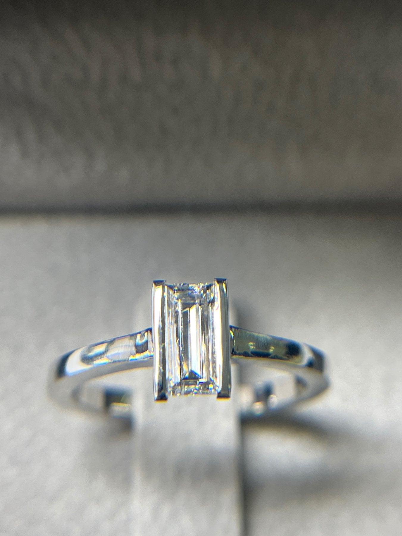 18K White Gold Solitatire Ring With 0.58 TCW Natural Diamond