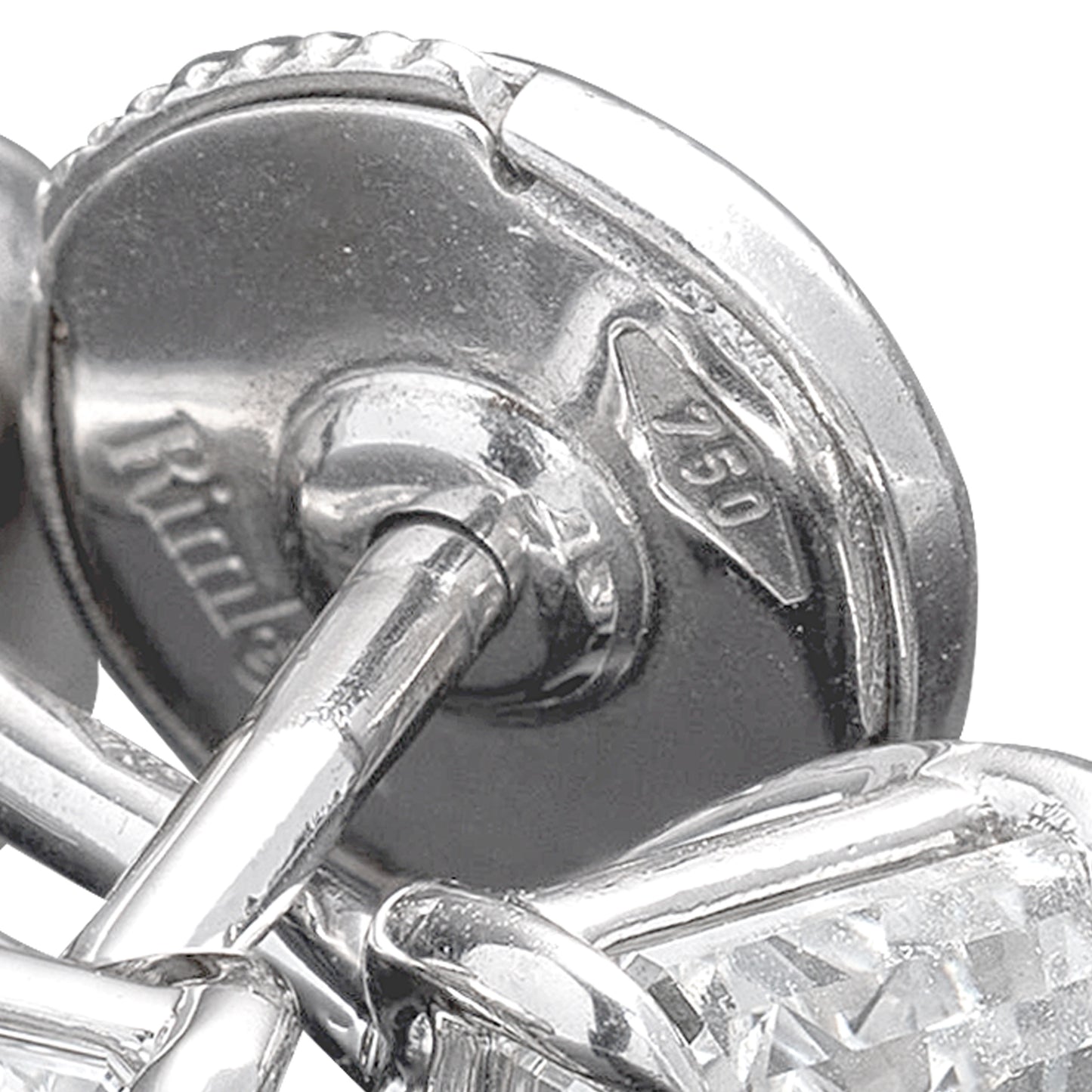 18K White Gold Stud Earrings With 1.85 TCW Natural Diamond
