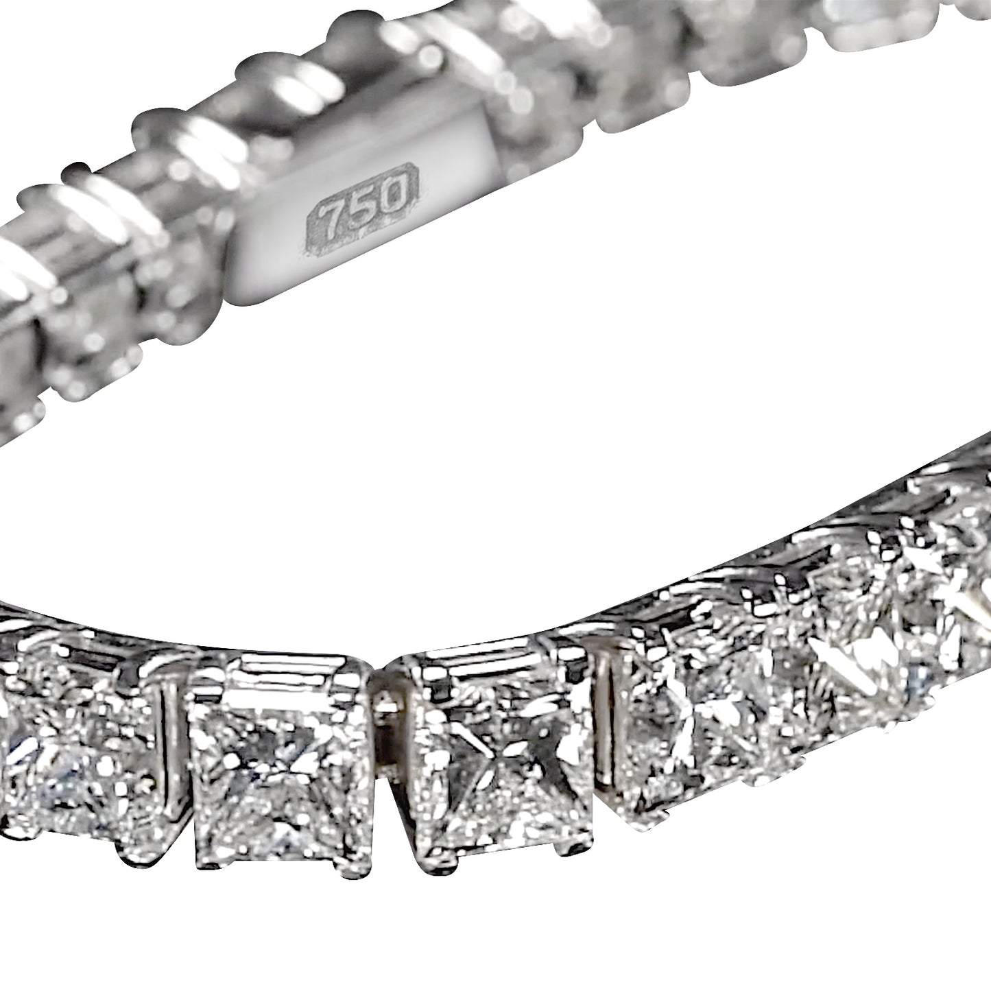 18K White Gold Tennis Bracelet With 29.70 TCW Natural Diamond