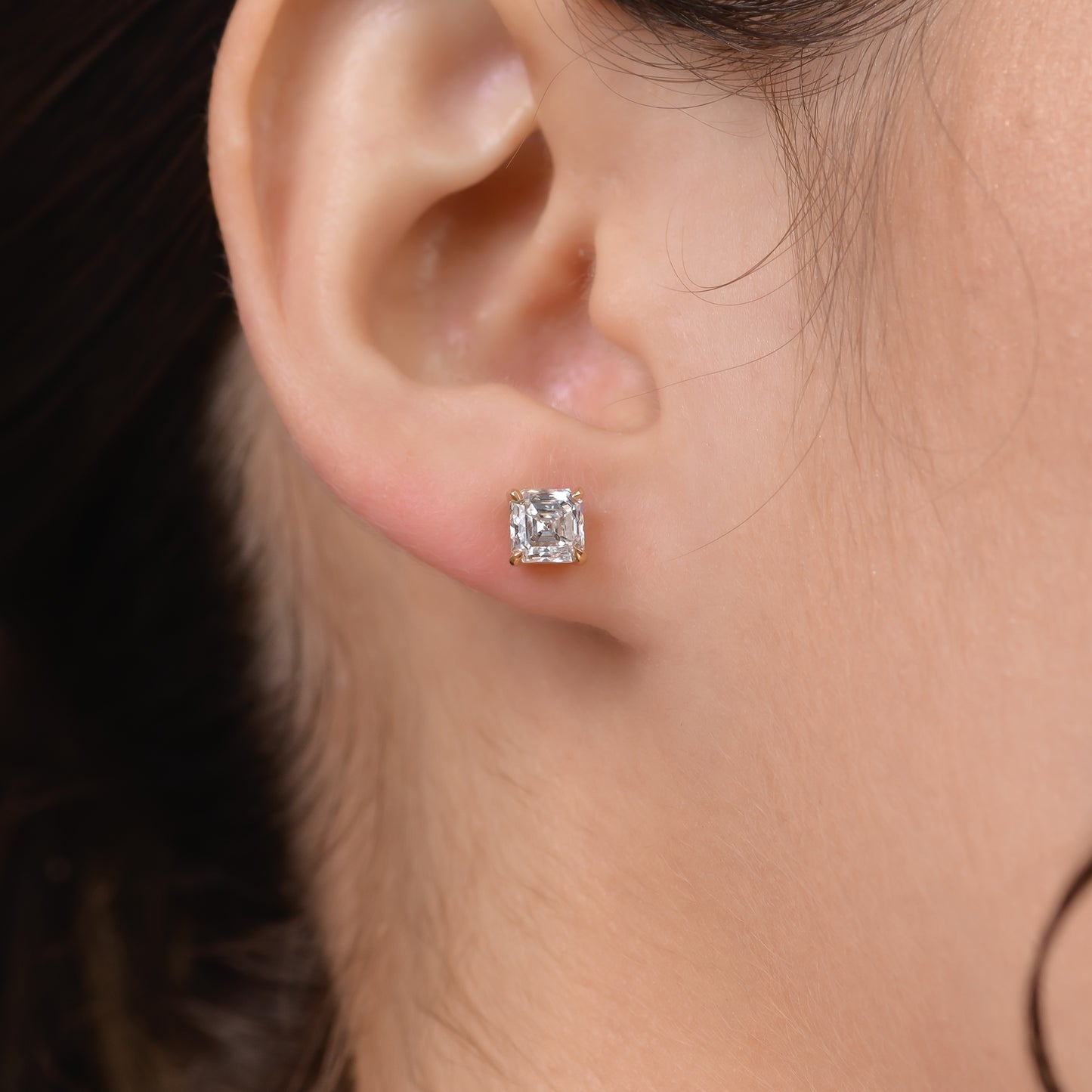 18K Rose Gold Stud Earrings With 1.84 TCW Natural Diamond