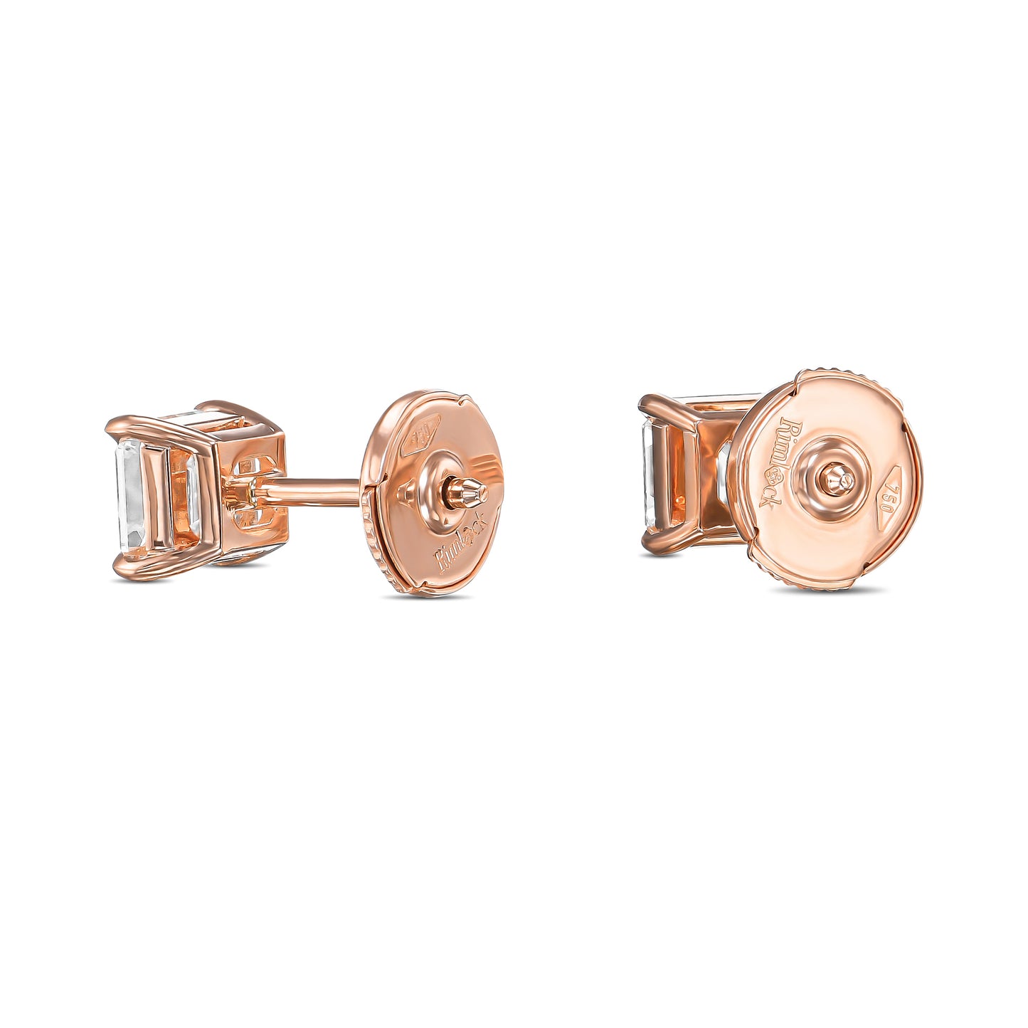 18K Rose Gold Stud Earrings With 1.84 TCW Natural Diamond