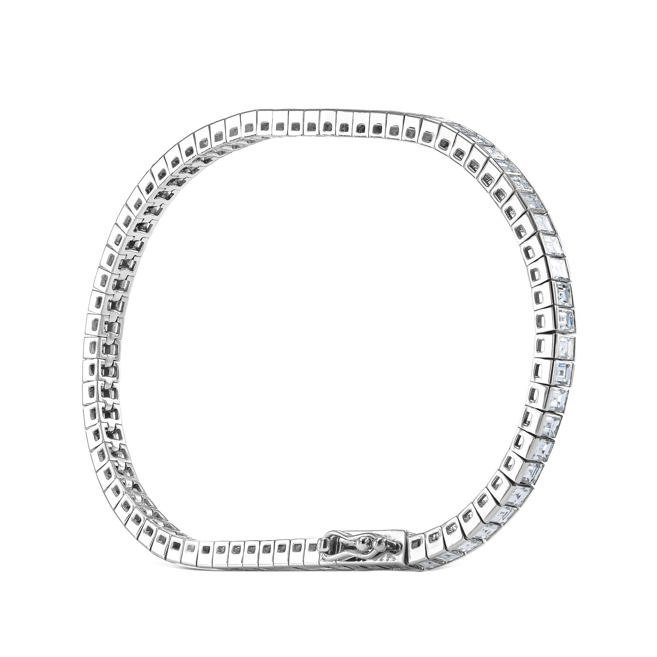 18K White Gold Tennis Bracelet With 5.04 TCW Natural Diamond
