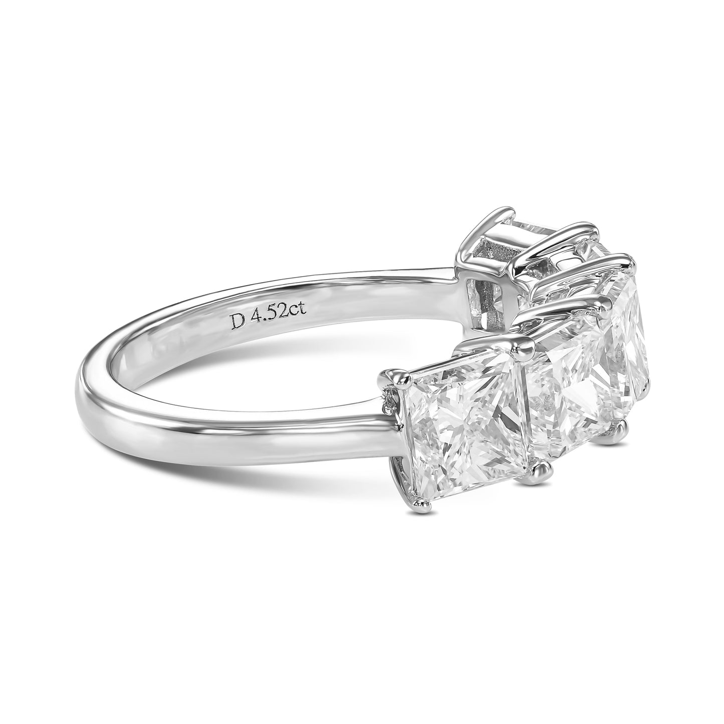 18K White Gold Statement Ring With 4.52 TCW Natural Diamonds
