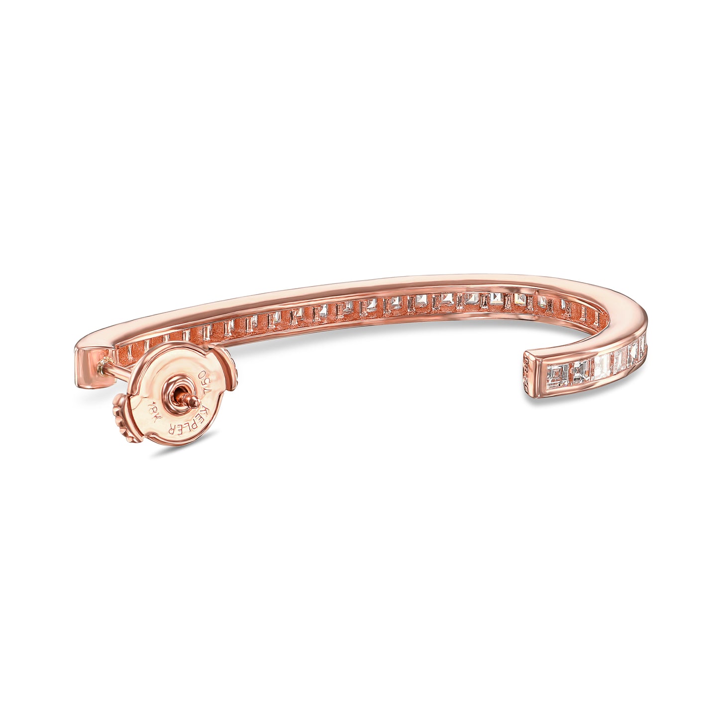 18K Rose Gold Hoop Earrings With 2.80 TCW Natural Diamond
