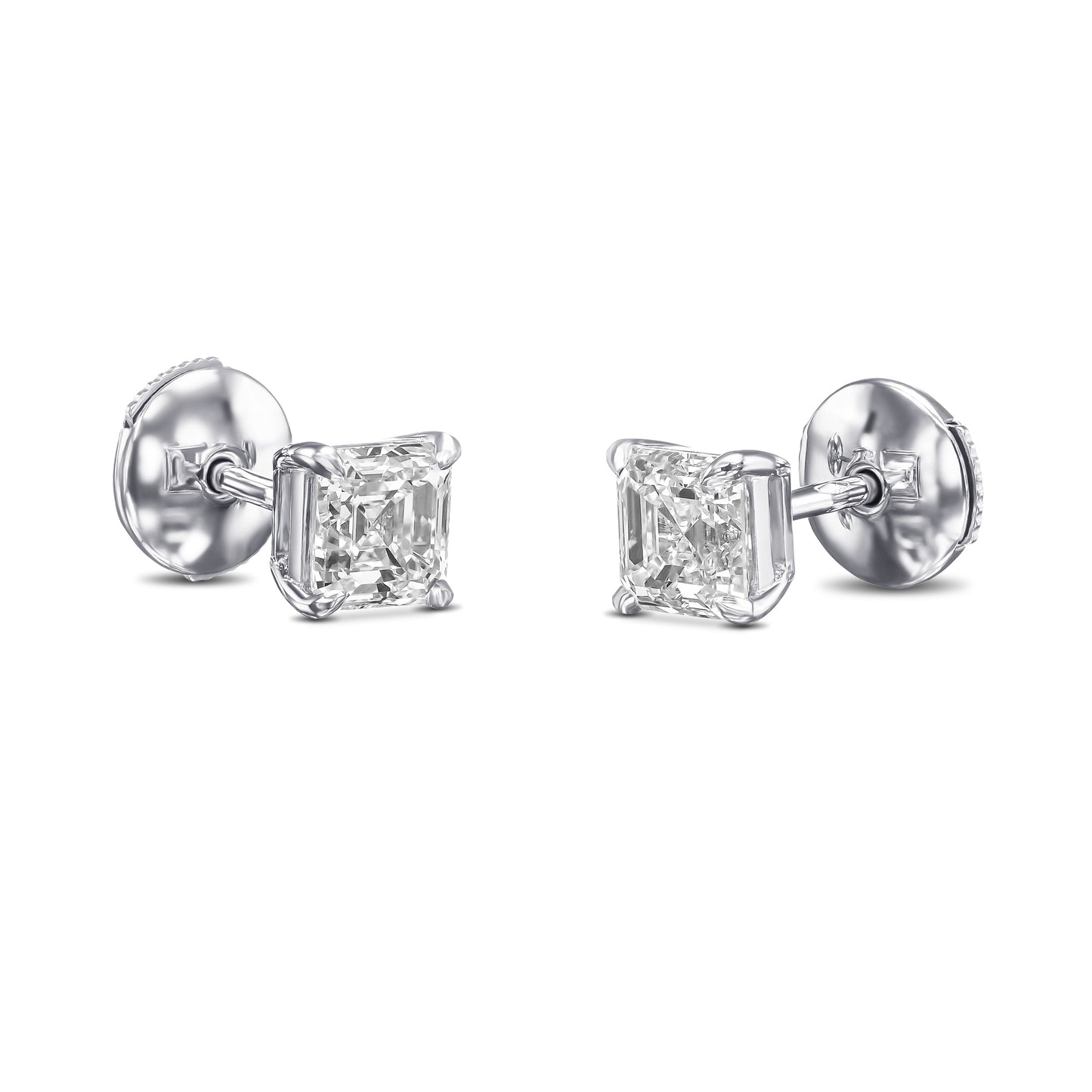 18K White Gold Earrings With 1.84 TCW Natural Diamond