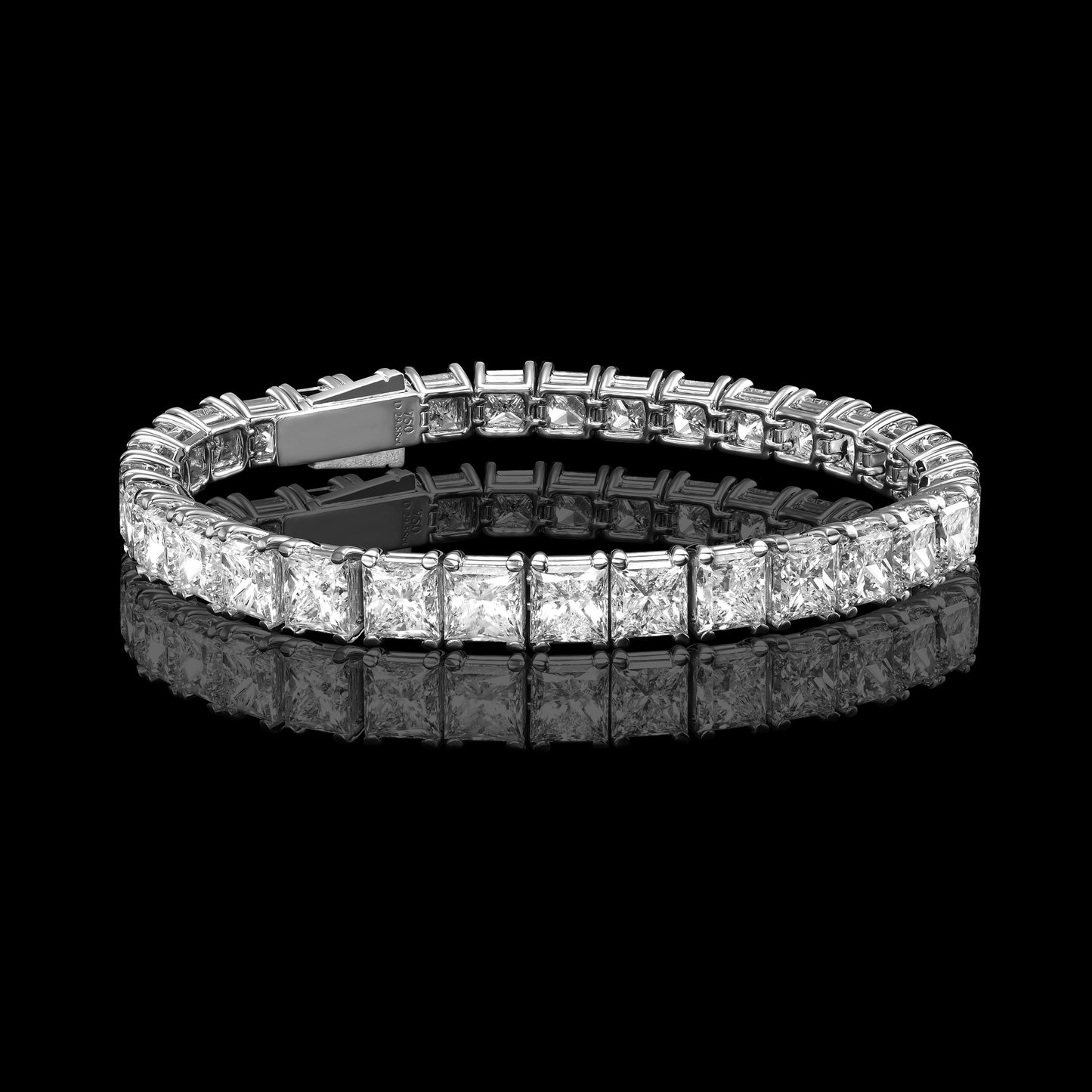 18K White Gold Bracelet With 29.88 TCW Natural Diamond