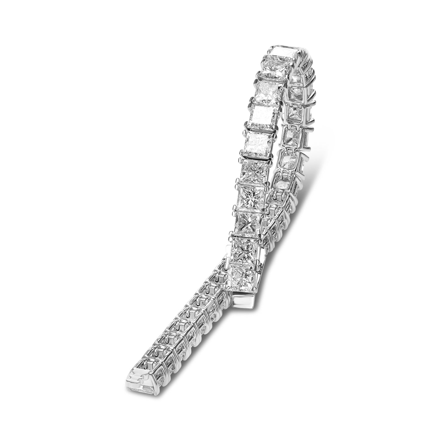 18K White Gold Bracelet With 29.88 TCW Natural Diamond