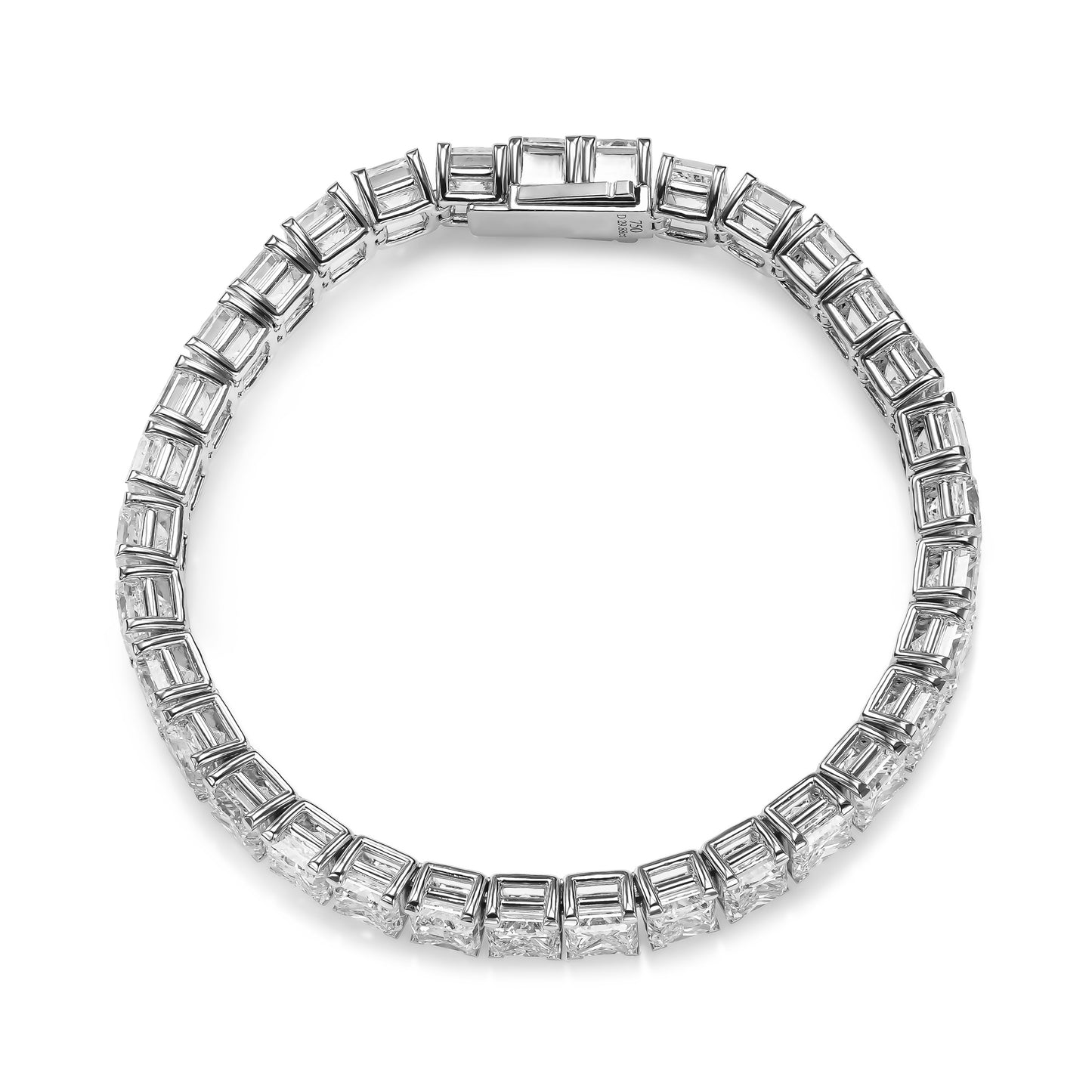 18K White Gold Bracelet With 29.88 TCW Natural Diamond