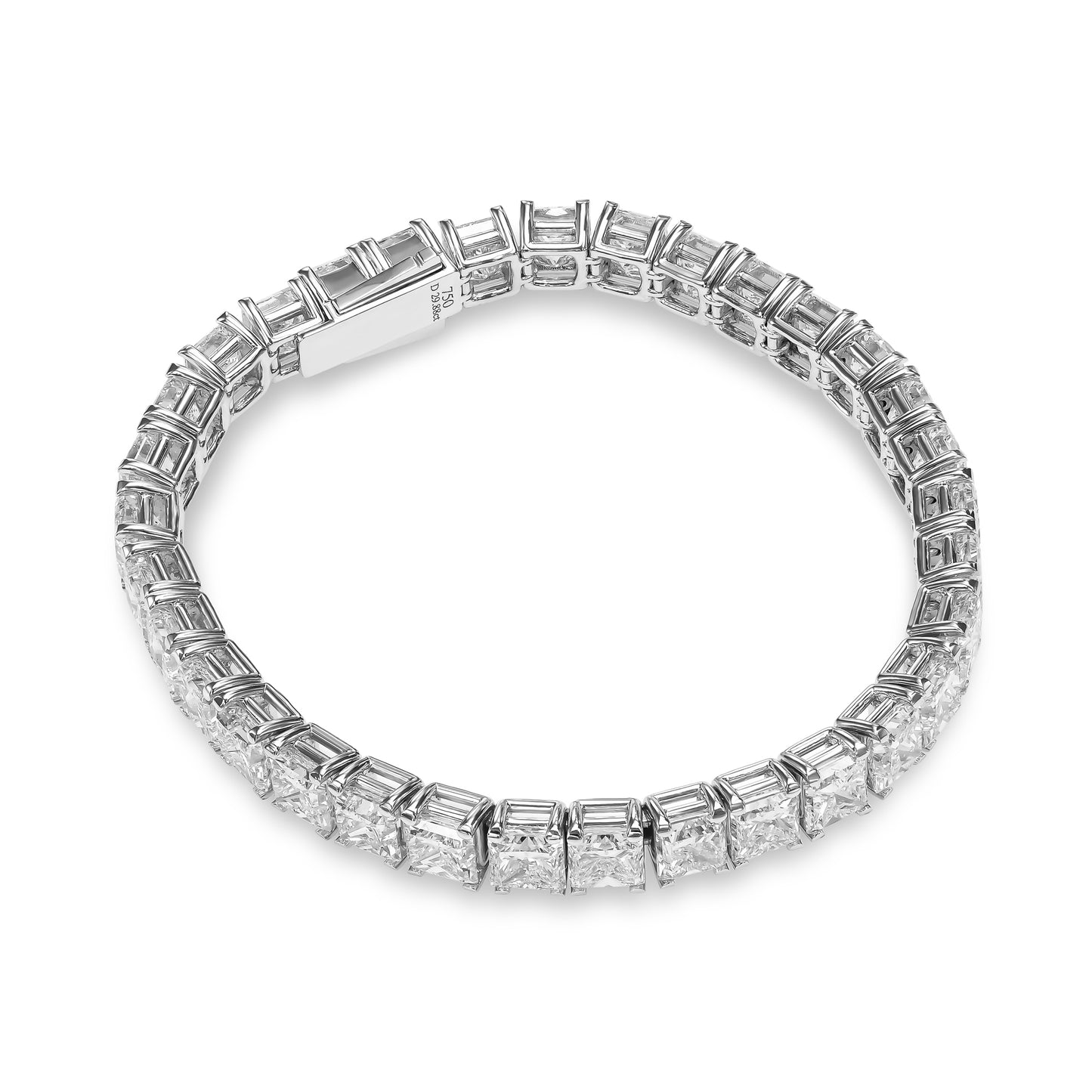18K White Gold Bracelet With 29.88 TCW Natural Diamond