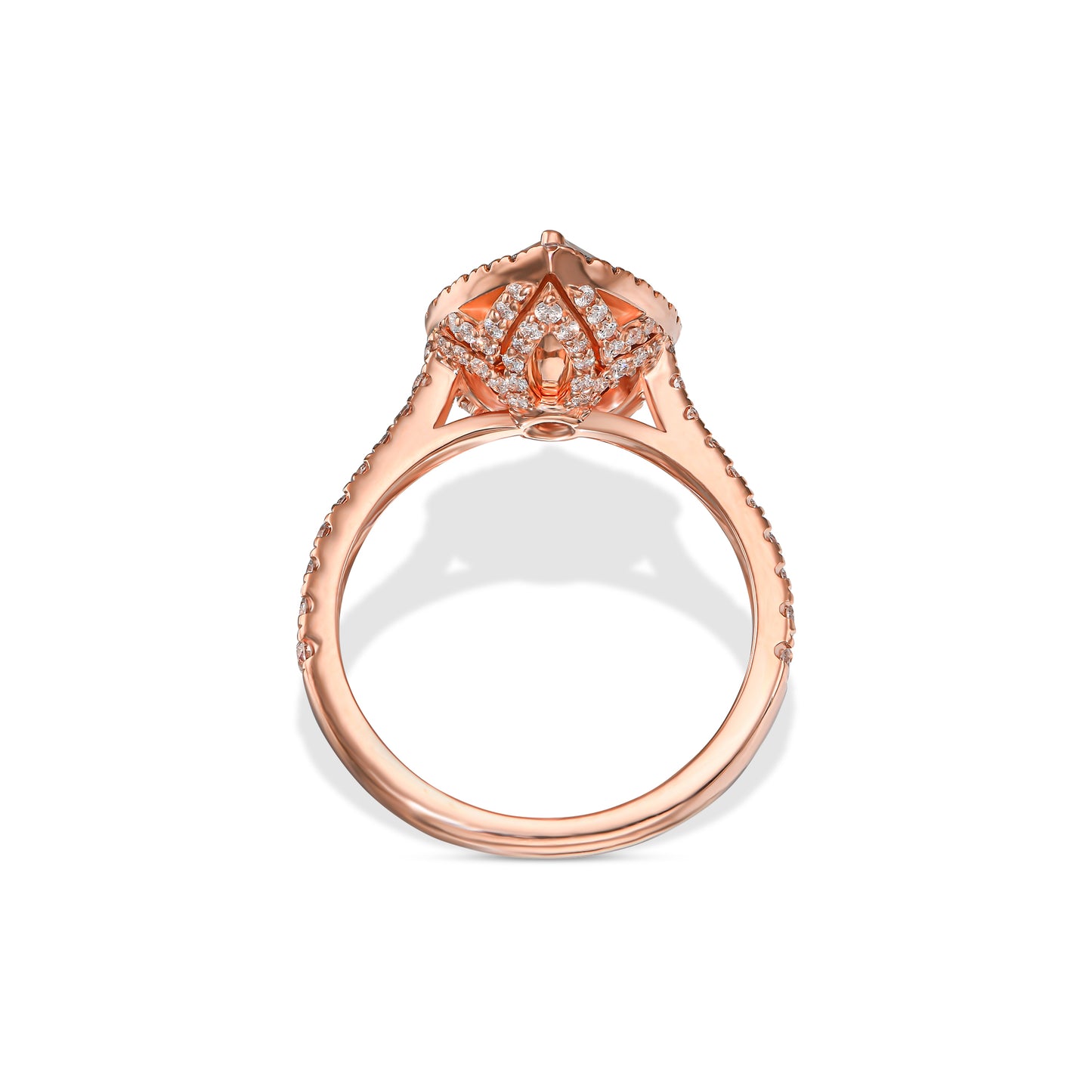 18K Rose Gold Ring With 3.18 TCW Natural Diamond - Natural Fancy Colored Diamond Main Stone