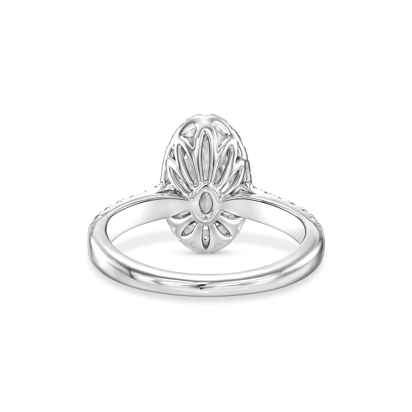 18K White Gold Engagement Ring With 1.52 TCW Natural Diamond