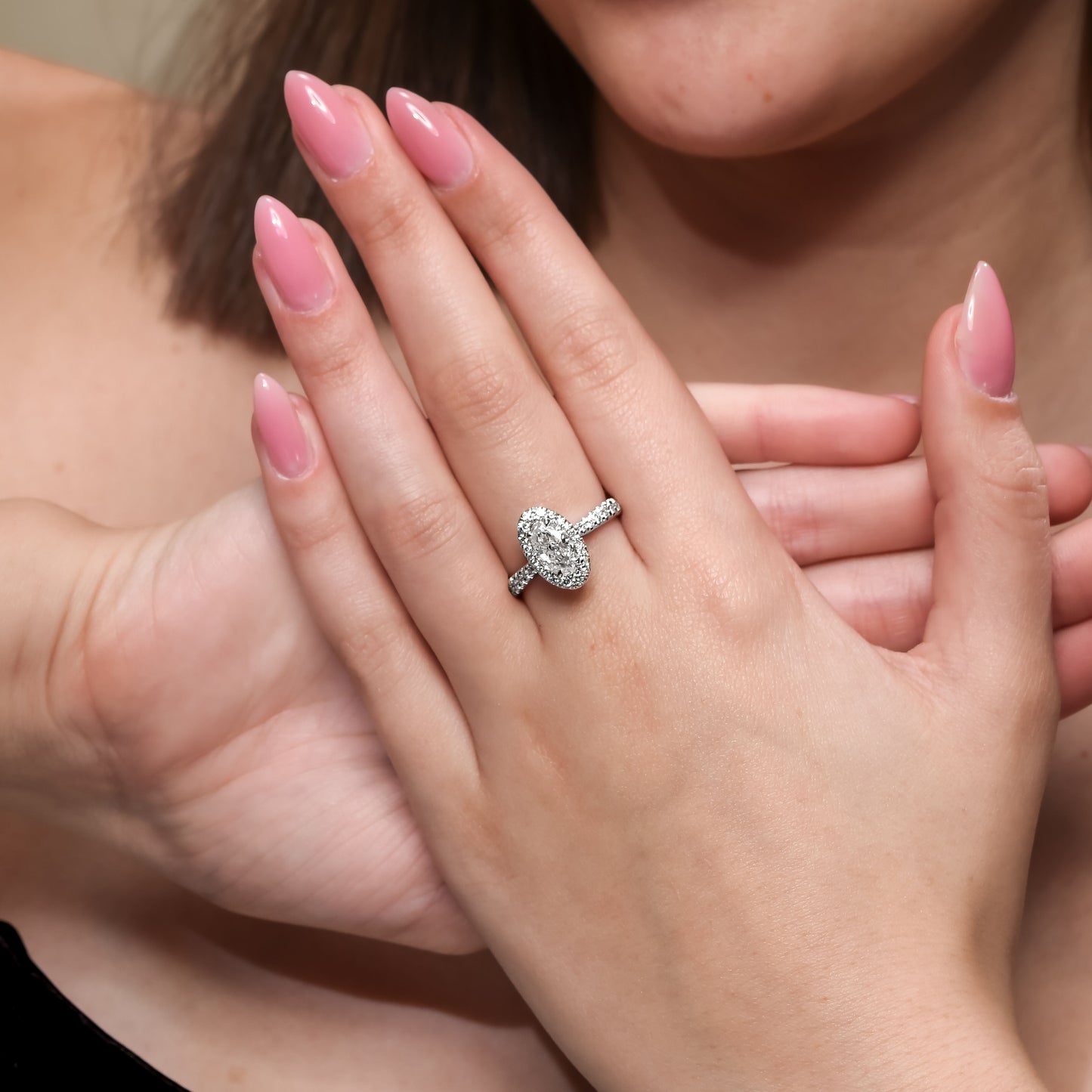 18K White Gold Engagement Ring With 1.52 TCW Natural Diamond
