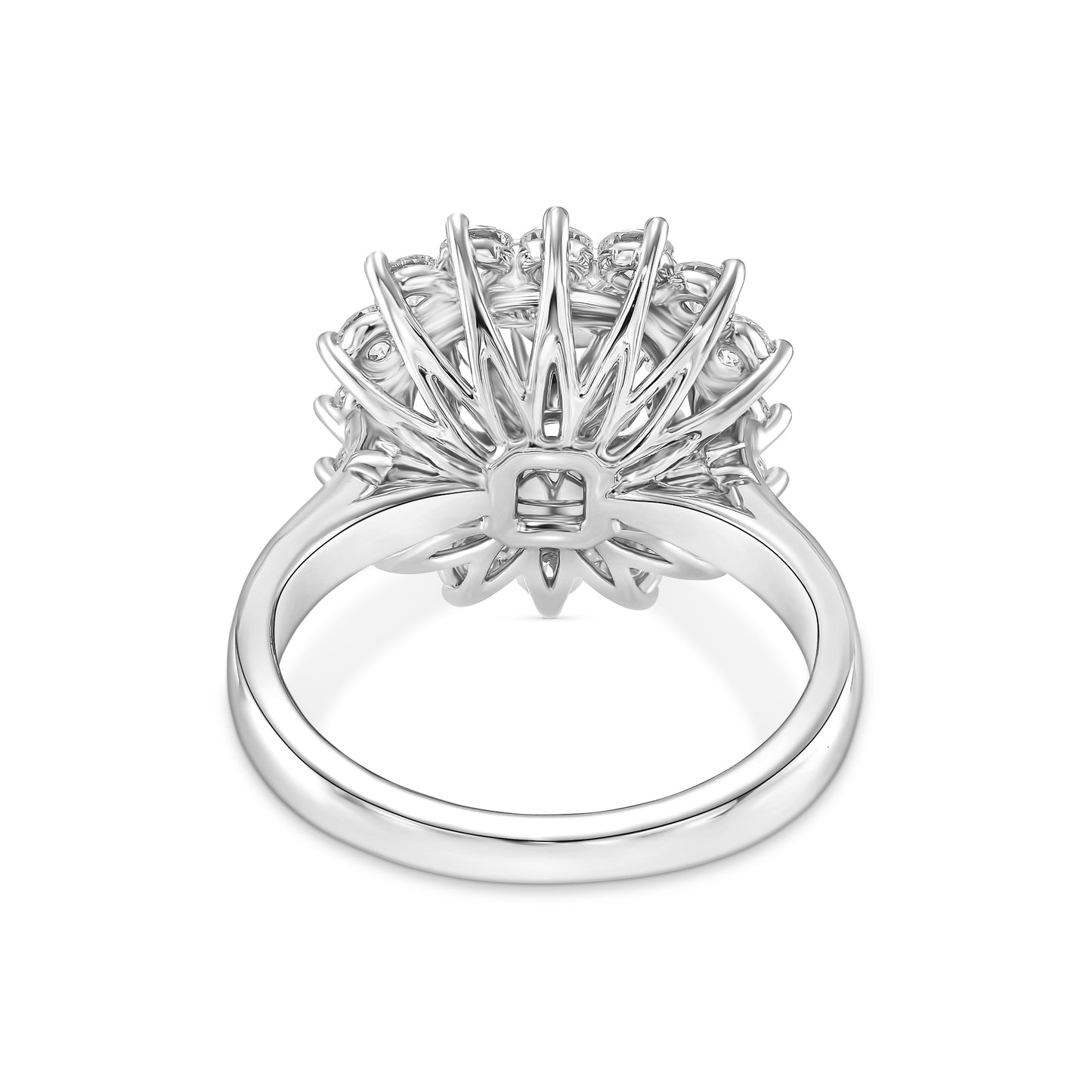 18k White Gold Ring With 3.05 TCW - Natural Fancy Colored Diamond Main Stone