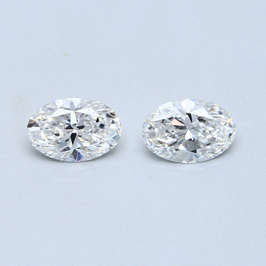 0.89 TCW Pair of Oval Natural Loose Diamonds