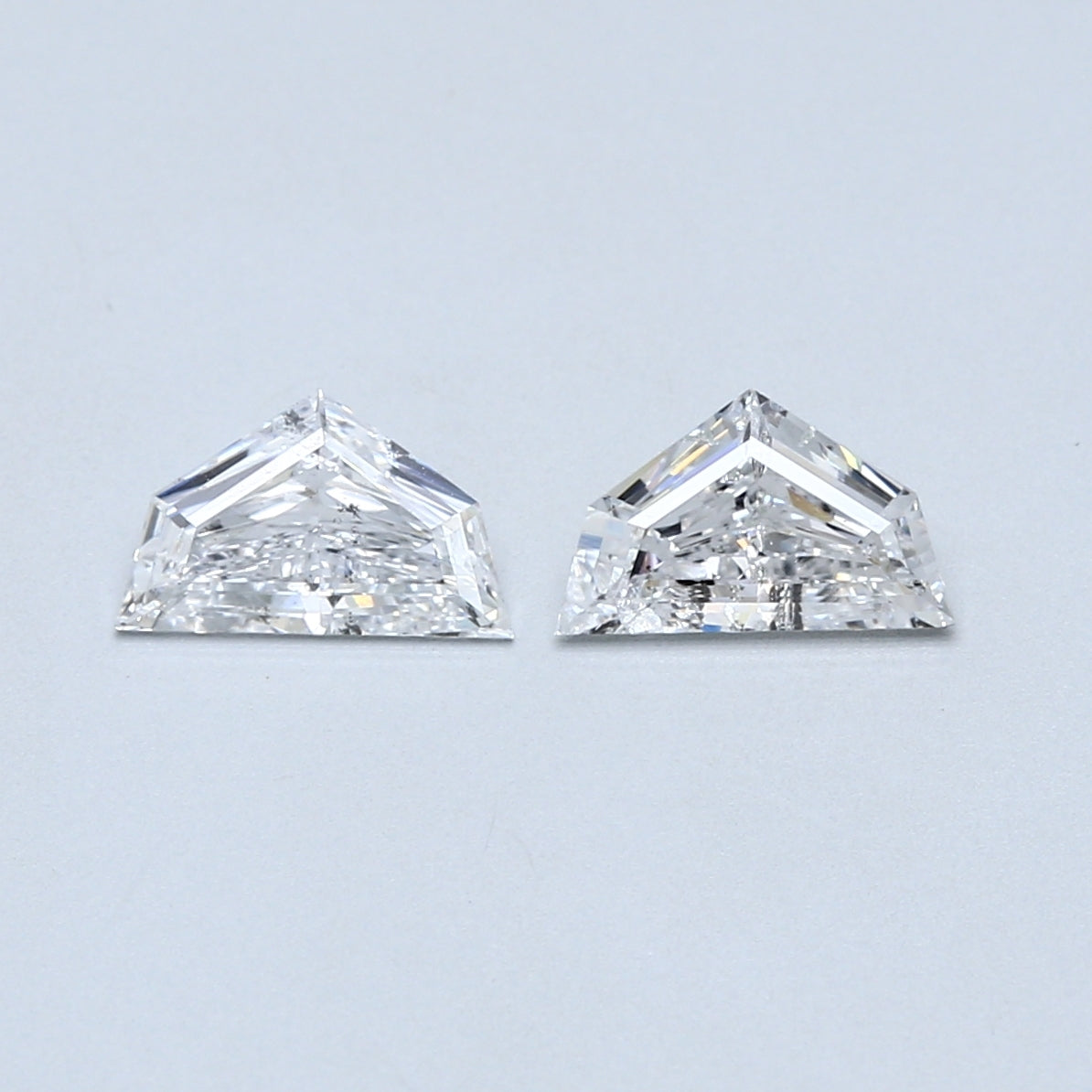 0.89 TCW Pair of Epaulette Shape Natural Loose Diamonds