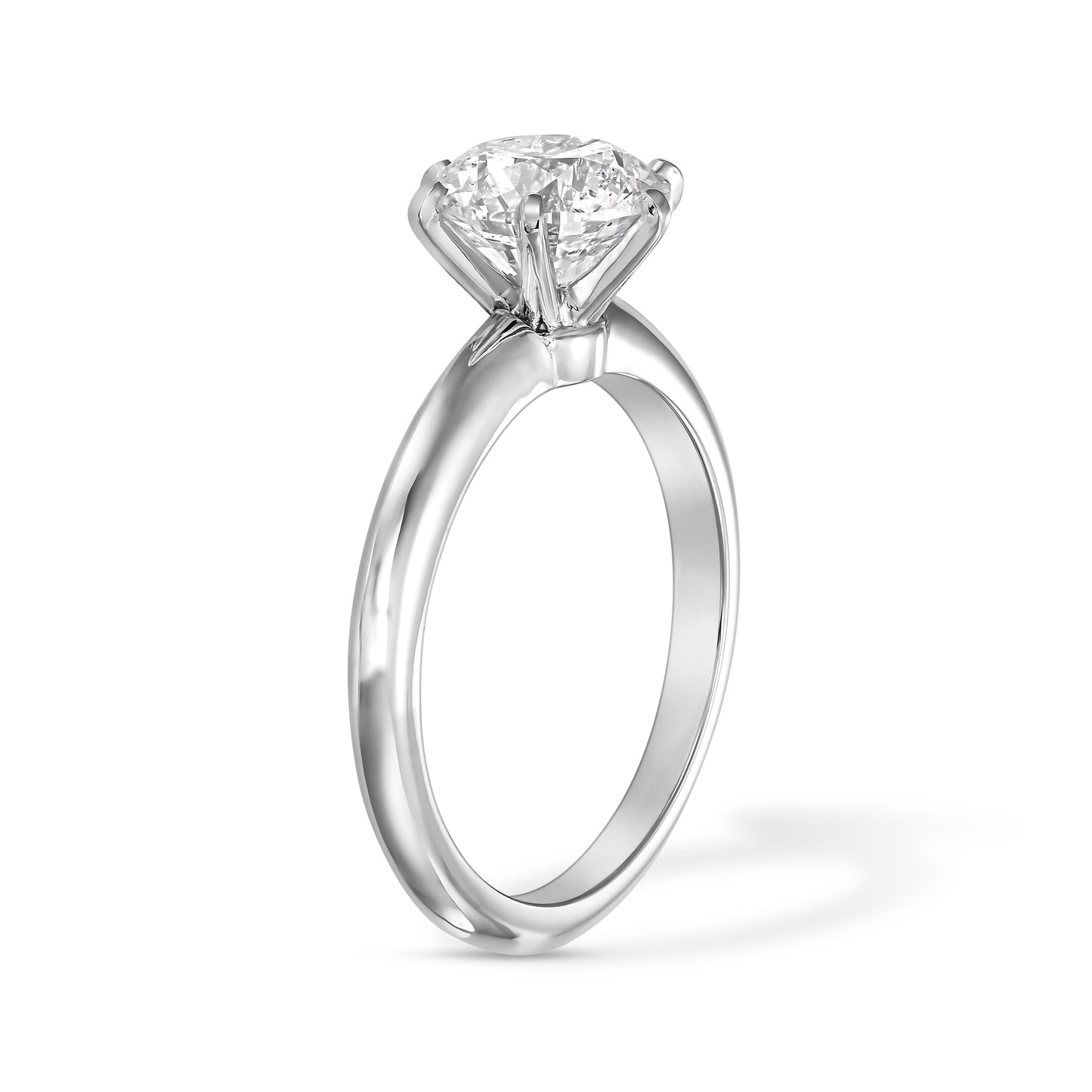 Stunning Solitaire Ring Set With 2.00 CT D Color Round Natural Diamond White Gold 18k