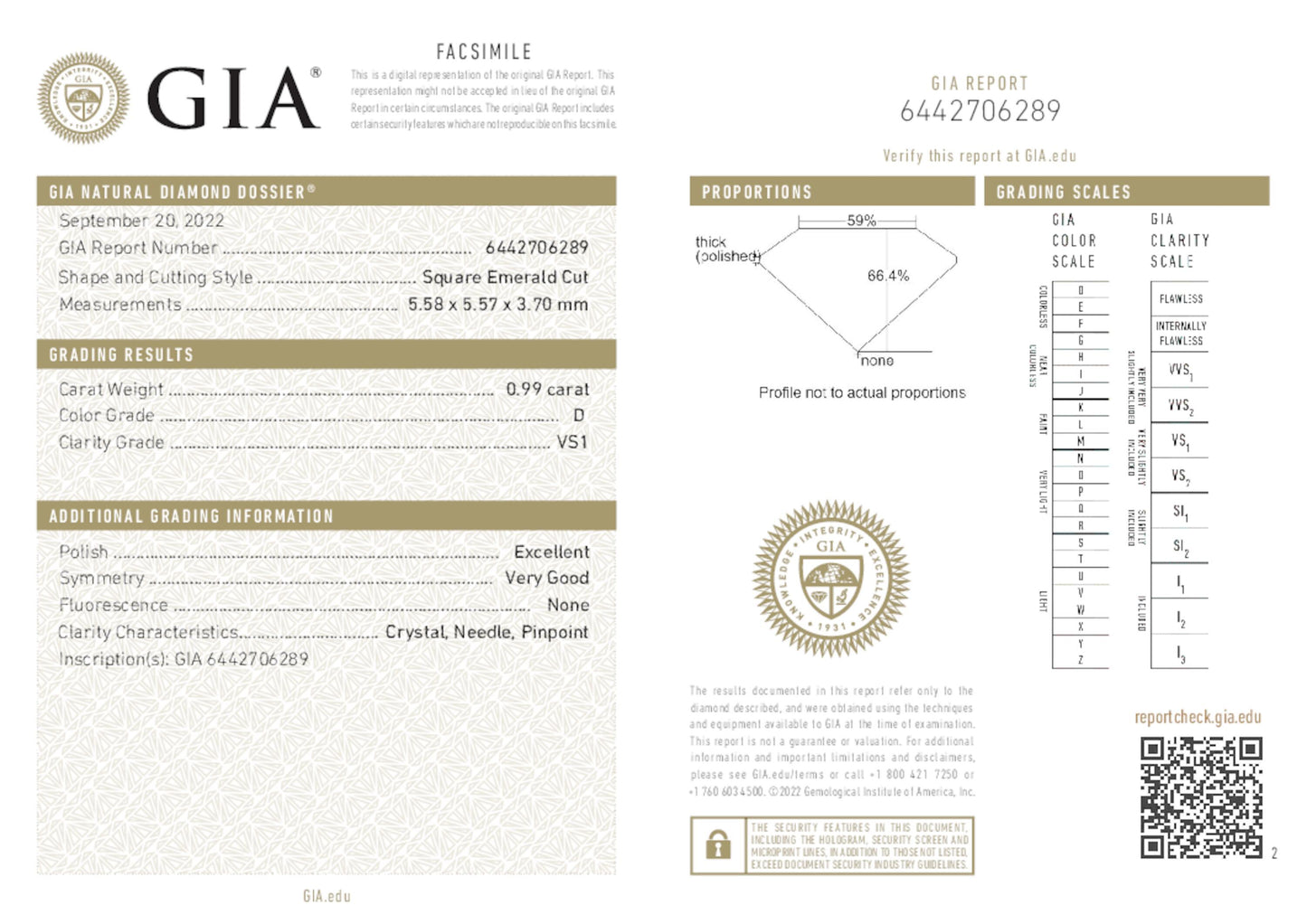0.99 Carat Asscher Cut Loose Natural Diamond