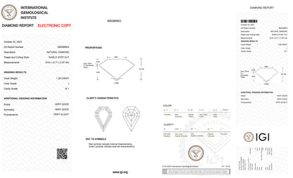 Carat Shield Shape Loose Natural Diamond