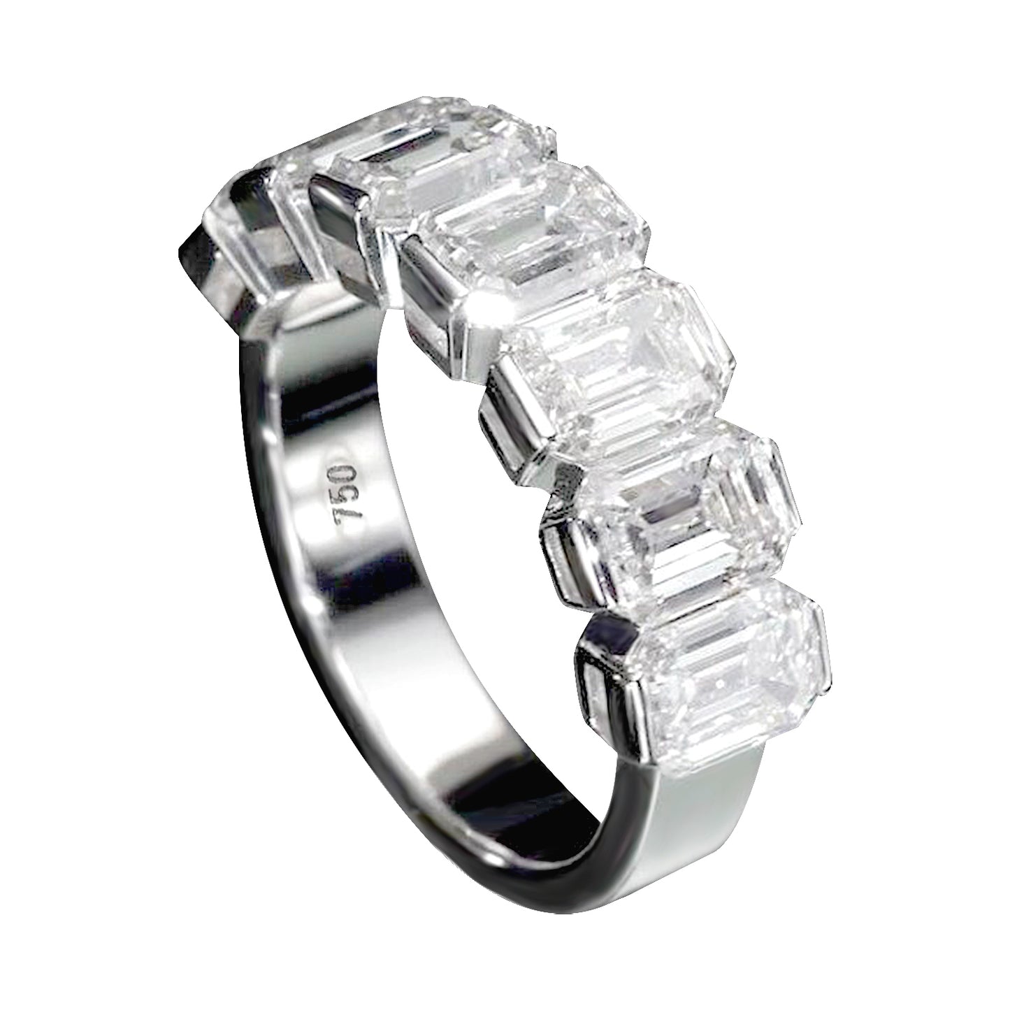 18K White Gold Statement Ring With 5.12 TCW Natural Diamond