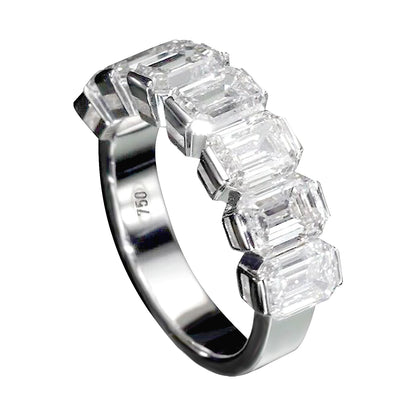 18K White Gold Statement Ring With 5.12 TCW Natural Diamond