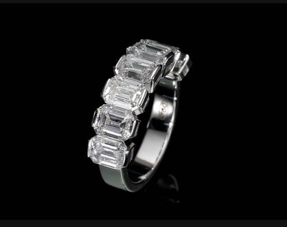 18K White Gold Statement Ring With 5.12 TCW Natural Diamond