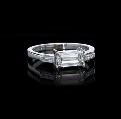 18K White Gold Solitaire Ring With 1.19 TCW Natural Diamond