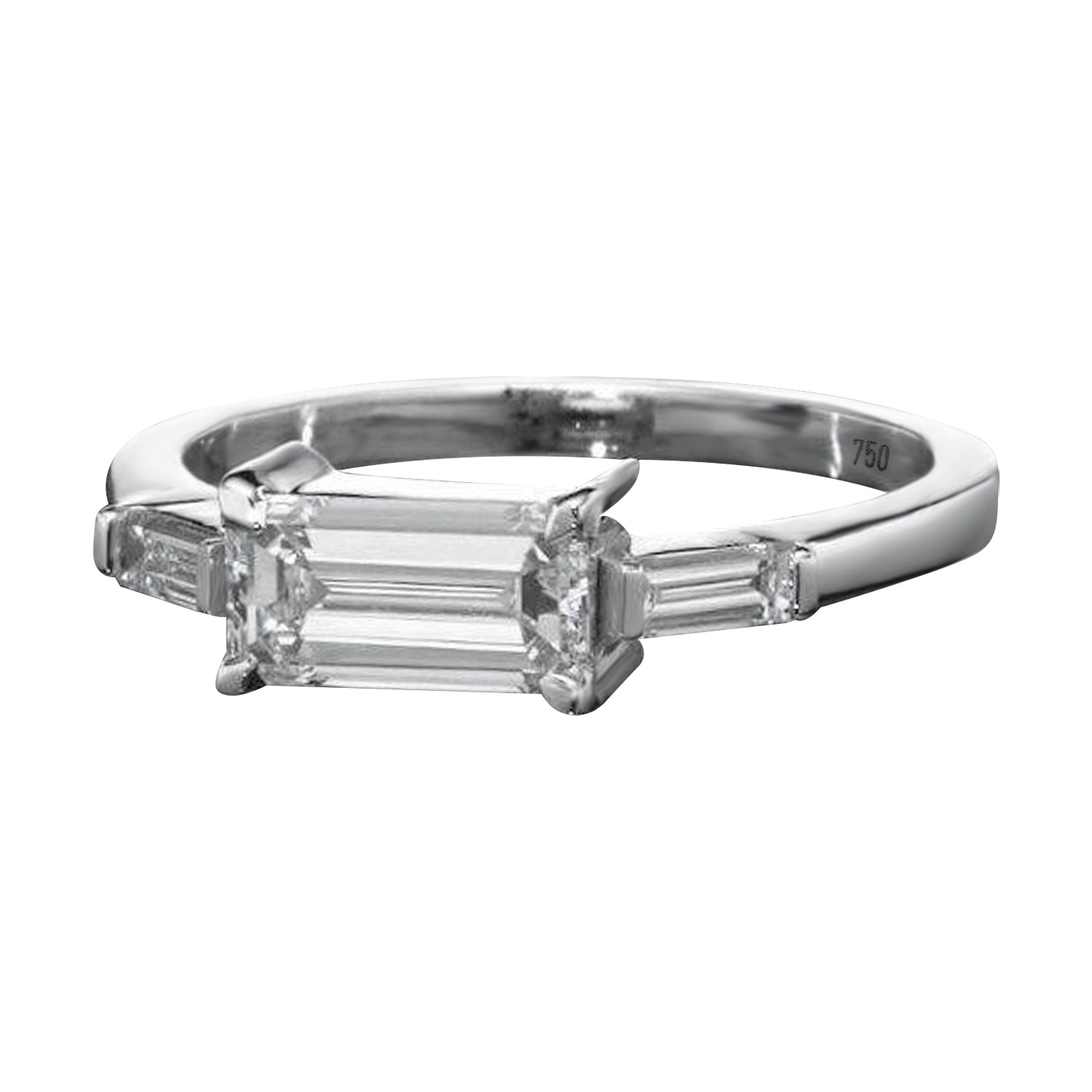 18K White Gold Solitaire Ring With 1.19 TCW Natural Diamond