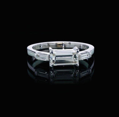 18K White Gold Solitaire Ring With 1.19 TCW Natural Diamond