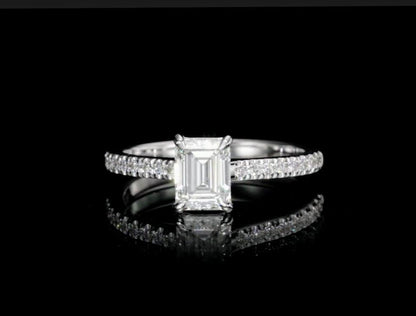 18K White Gold Engagement Ring With 2.14 TCW Natural Diamonds