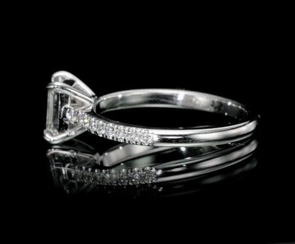 18K White Gold Engagement Ring With 2.14 TCW Natural Diamonds