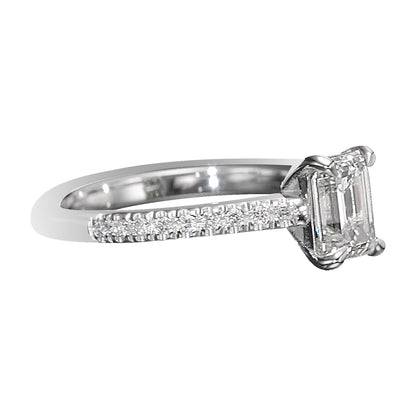 18K White Gold Engagement Ring With 2.14 TCW Natural Diamonds